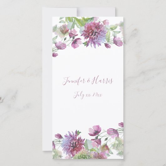 写真結婚の夏の開花 サンキューカード (裏面)