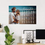 写真結婚の座席表のエレガントタイポグラフィ ポスター (ホームオフィス)