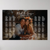 写真結婚の座席表エレガント図 ポスター (正面)