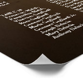 写真結婚の座席表エレガント図 ポスター (角)