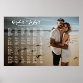 写真結婚の座席表エレガント図 ポスター (正面)