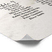 写真結婚の座席表モダン、 ポスター (角)