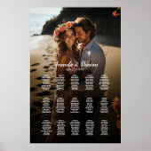 写真結婚の座席表15エレガント表 ポスター (正面)