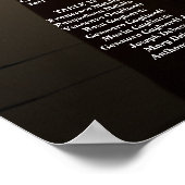 写真結婚の座席表16エレガント表 ポスター (角)