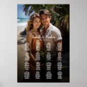 写真結婚の座席表16エレガント表 ポスター (正面)