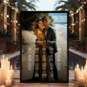 写真結婚の座席表18エレガント表 ポスター