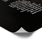 写真結婚の座席表20エレガント表 ポスター (角)