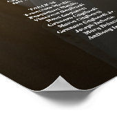 写真結婚の座席表20エレガント表 ポスター (角)