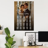 写真結婚の座席表20エレガント表 ポスター (ホームオフィス)