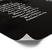 写真結婚の座席表24エレガント表 ポスター (角)