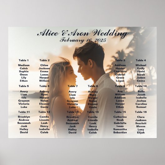 写真結婚の座席表 ポスター (正面)