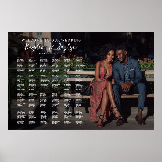 写真結婚の座席計エレガント画 ポスター (正面)
