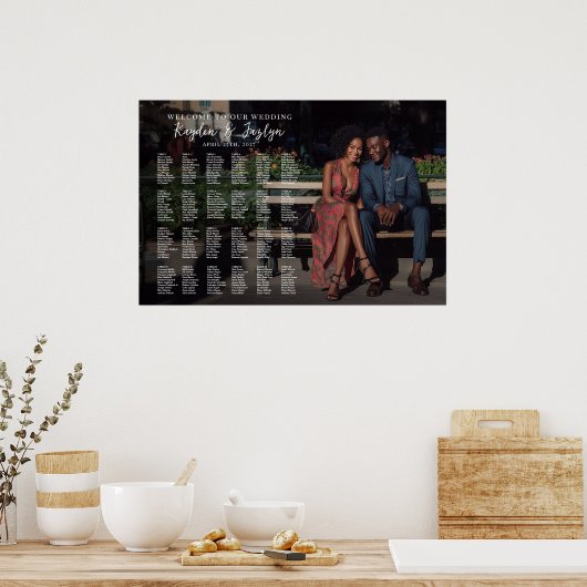 写真結婚の座席計エレガント画 ポスター (キッチン)