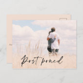 写真結婚の延期告知 ポストカード (正面/裏面)