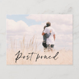 写真結婚の延期告知 ポストカード
