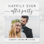 写真結婚の後ずっと楽しパーソナライズされたい ワインラベル (シングルラベル)