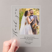 写真結婚の感謝の霜 アクリル招待状 (インサイチュ (ポータブル))