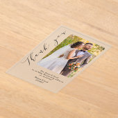 写真結婚の感謝の霜 アクリル招待状 (レイダウン)