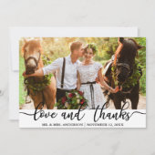 写真結婚の感謝 |愛とカー感謝していド サンキューカード (正面)