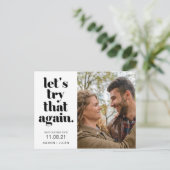 写真結婚の新期延期 案内ポストカード (スタンド正面)