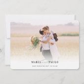 写真結婚の書モダン面 招待状 (裏面)