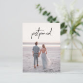 写真結婚の期日の延期 ポストカード (スタンド正面)