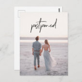 写真結婚の期日の延期 ポストカード (正面/裏面)