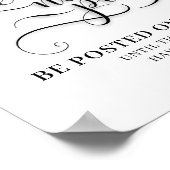 写真結婚の標識なし ポスター (角)