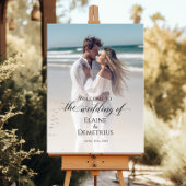 写真結婚の歓迎サインと書エレガント道 ポスター