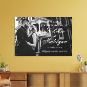 写真結婚の歓迎サインエレガント書 キャンバスプリント (インサイチュ (リビング))