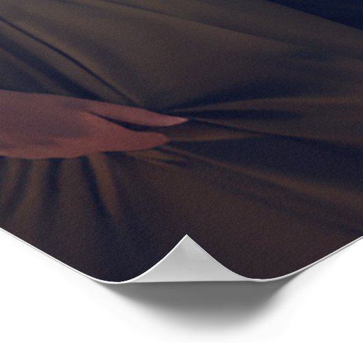 写真結婚の歓迎サインエレガント書 ポスター (角)