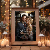 写真結婚の歓迎サインエレガント書 ポスター