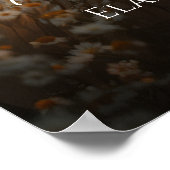 写真結婚の歓迎サインエレガント書 ポスター (角)