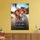 写真結婚の歓迎サインモダン書 キャンバスプリント (インサイチュ (リビング))