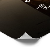 写真結婚の歓迎サインモダン書 ポスター (角)