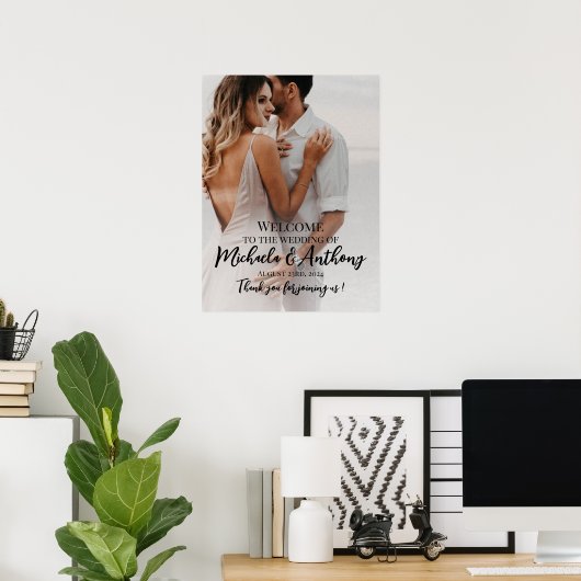写真結婚の歓迎サイン ポスター (ホームオフィス)