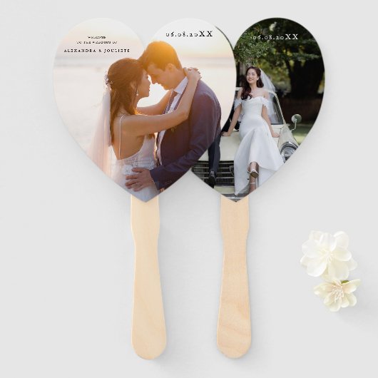 写真結婚の歓迎ハンドファン ハンドファン (正面&裏面)