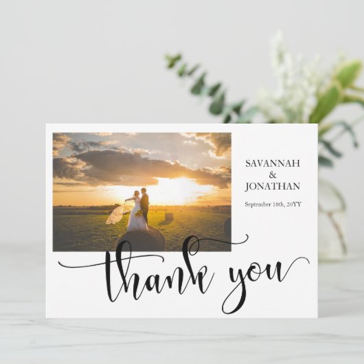 写真結婚の水平サンキューカード サンキューカード (スタンド正面)