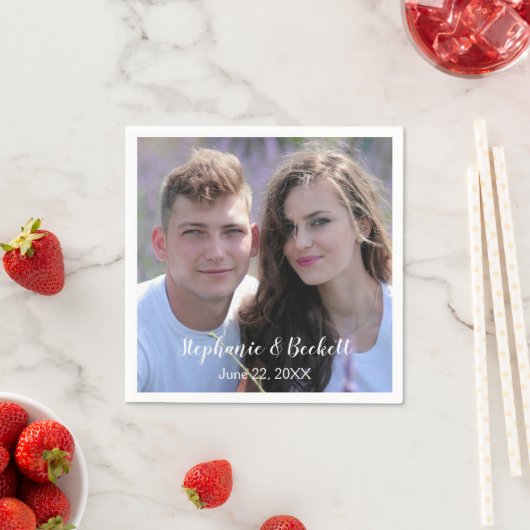 写真結婚の紙 スタンダードカクテルナプキン (インサイチュ)