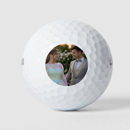 写真結婚の追加カスタマイズ ゴルフボール (正面)