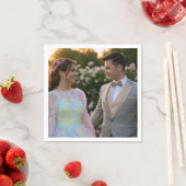 写真結婚の追加カスタマイズ スタンダードカクテルナプキン (インサイチュ)