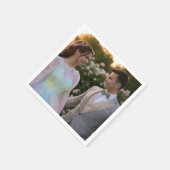写真結婚の追加カスタマイズ スタンダードカクテルナプキン (角)