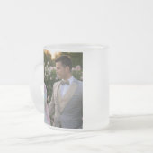 写真結婚の追加カスタマイズ フロストグラスマグカップ (正面左)