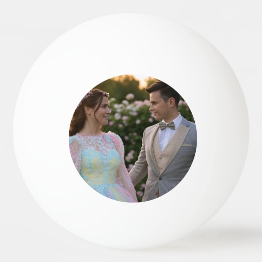 写真結婚の追加カスタマイズ 卓球ボール (正面)