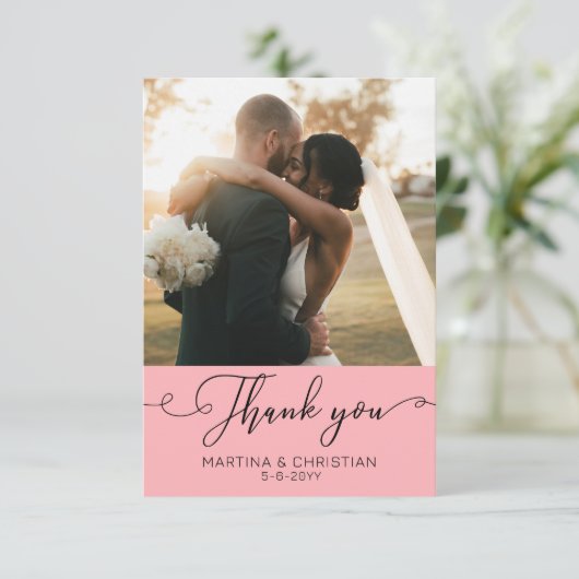 写真結婚の サンキューカード (スタンド正面)