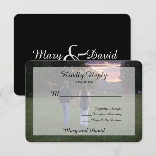 写真結婚の 出欠カード (正面/裏面)