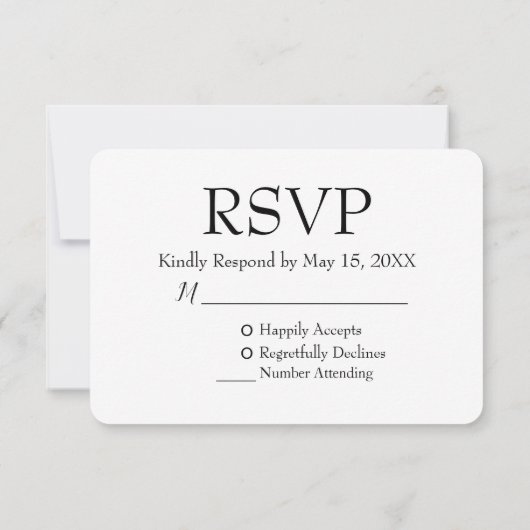 写真結婚の 出欠カード (裏面)