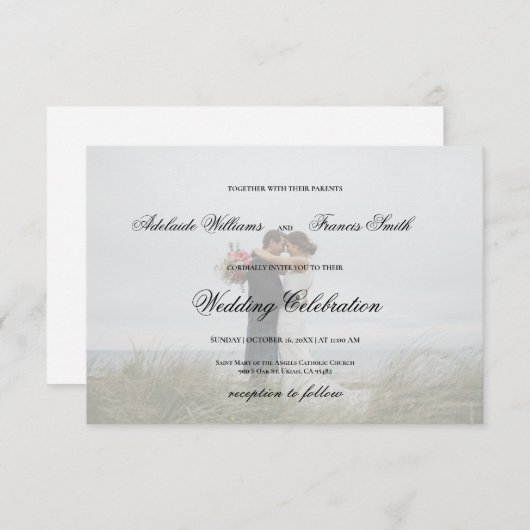 写真結婚の 招待状 (正面/裏面)