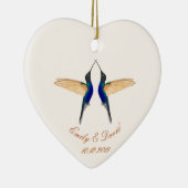 写真結婚のCoronet Hummingbirds セラミックオーナメント (右)