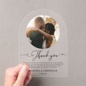写真結婚のThank you Arch アクリル招待状 (インサイチュ (ポータブル))